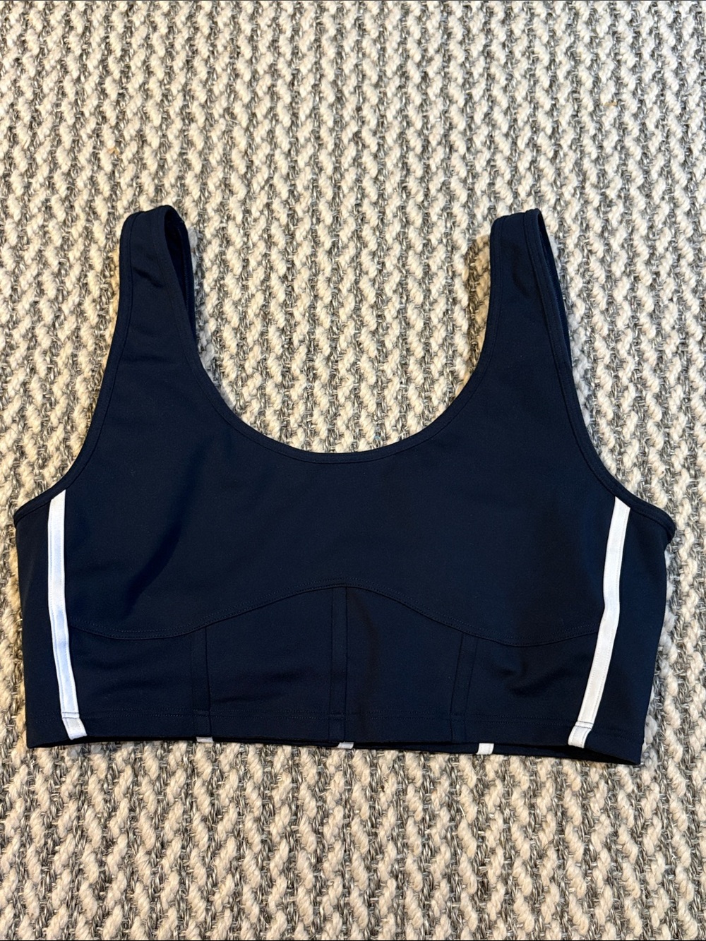 Gapfit navy Athletic Crop Bralette with White Stripe